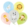 Balony dekoracja zwierzęta safari zoo zebra mix 5x